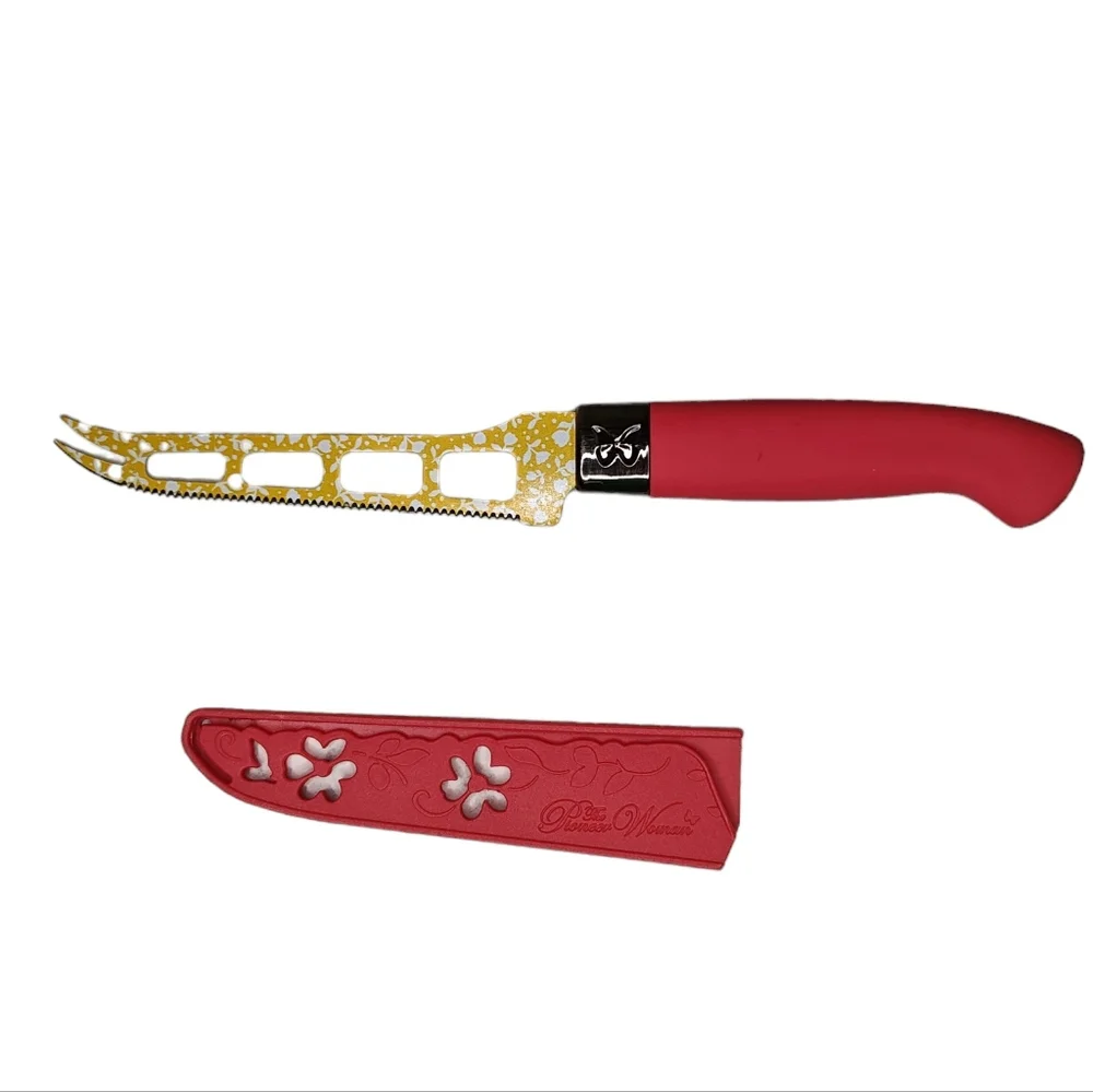 Pioneer Woman Sweet Rose Tomato/Cheese Knife with Sheath